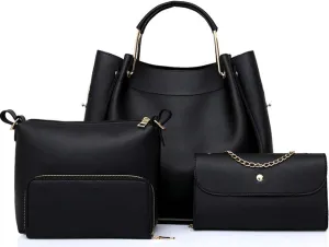 Women Handbags PU Leather Large Shoulder Cross-Body Bags Satchel Tote Bags Purse