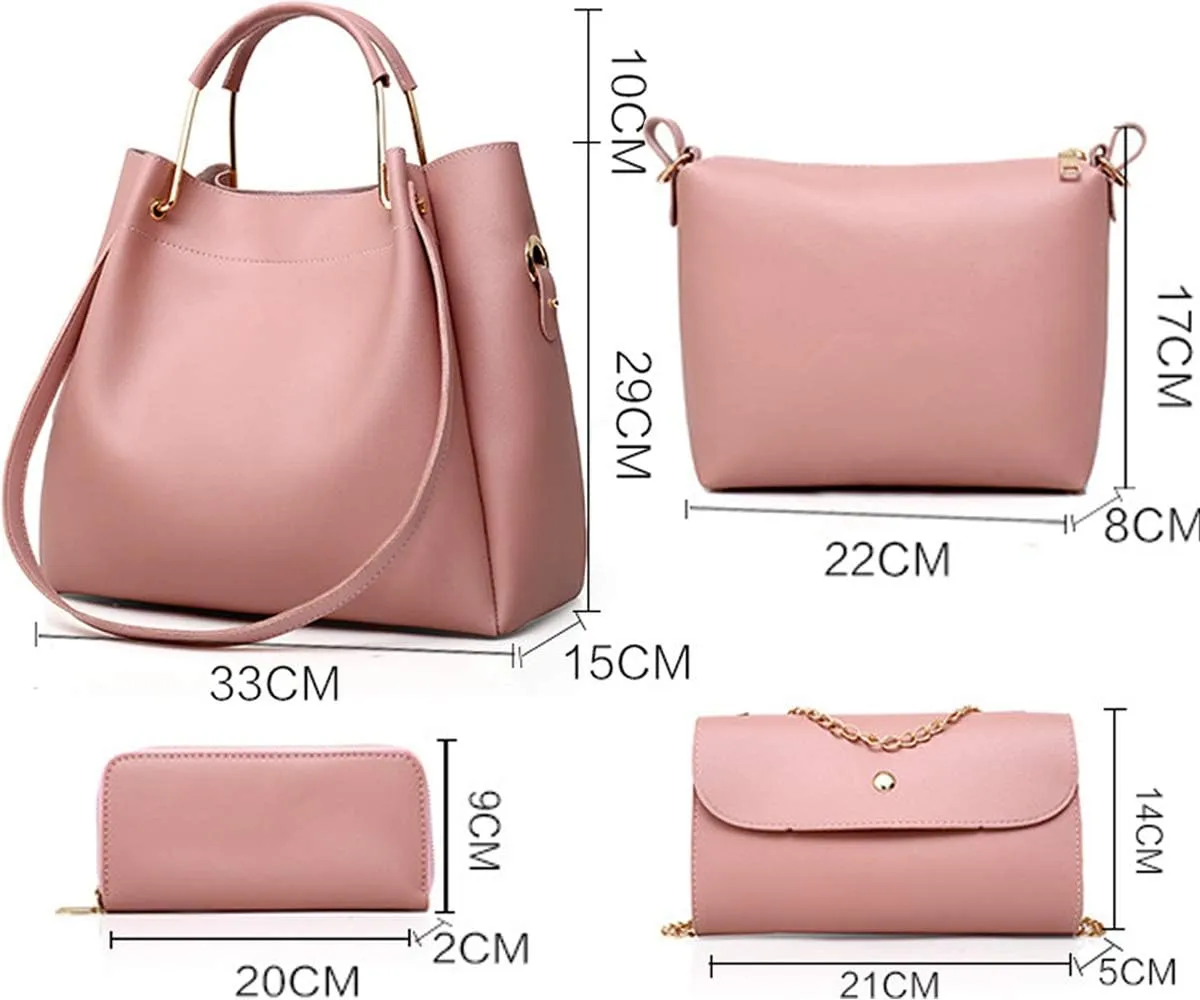 Women Handbags PU Leather Large Shoulder Cross-Body Bags Satchel Tote Bags Purse