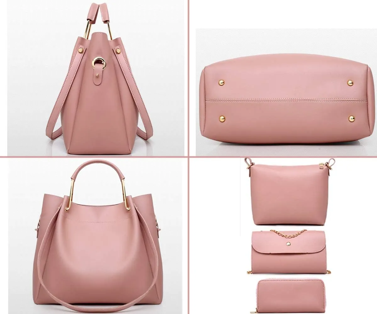 Women Handbags PU Leather Large Shoulder Cross-Body Bags Satchel Tote Bags Purse