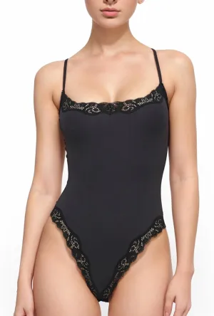 Women Spaghetti Strap Lace Bodysuit Tummy Control Going Out Tops Sleeveless Tank Bodysuits Top Comfy Undershirt