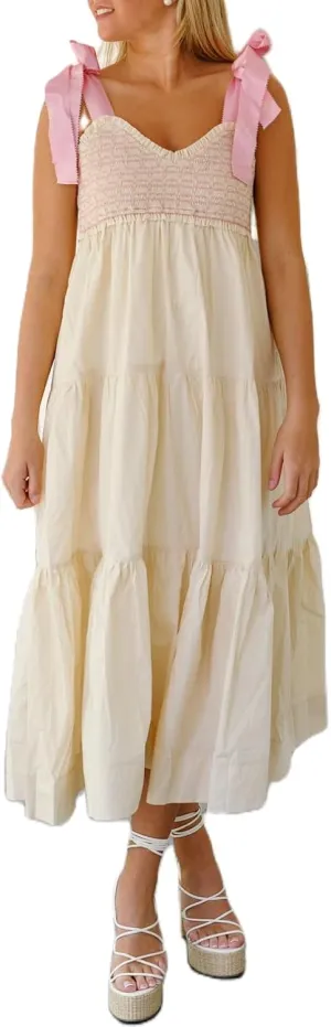 Women Summer Floral Maxi Dress Tie Shoulder Strap Smocked Flowy Dress Boho Sleeveless Beach Long Sundresses