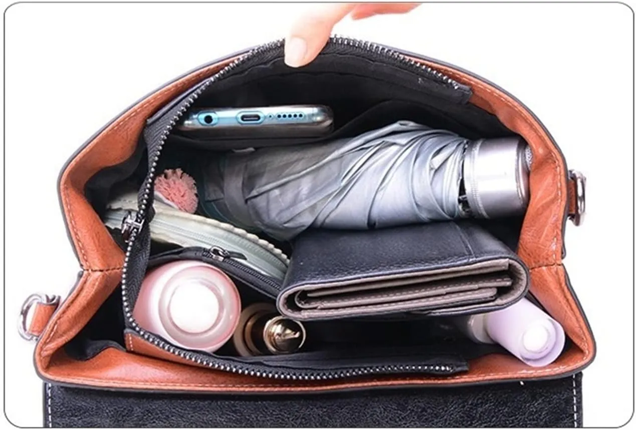 Women Vintage Handbags Quality Pu Leather Handbags Ladies Shoulder Bags Fashion Messenger Bags