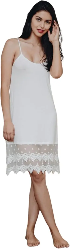 Womens Layering Lace Trim Tank Slip | Camisole Tunic Sleeveless Casual Tops