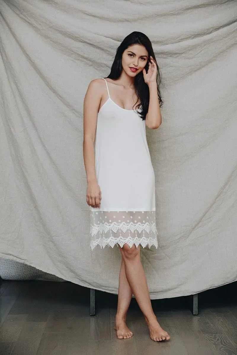 Womens Layering Lace Trim Tank Slip | Camisole Tunic Sleeveless Casual Tops