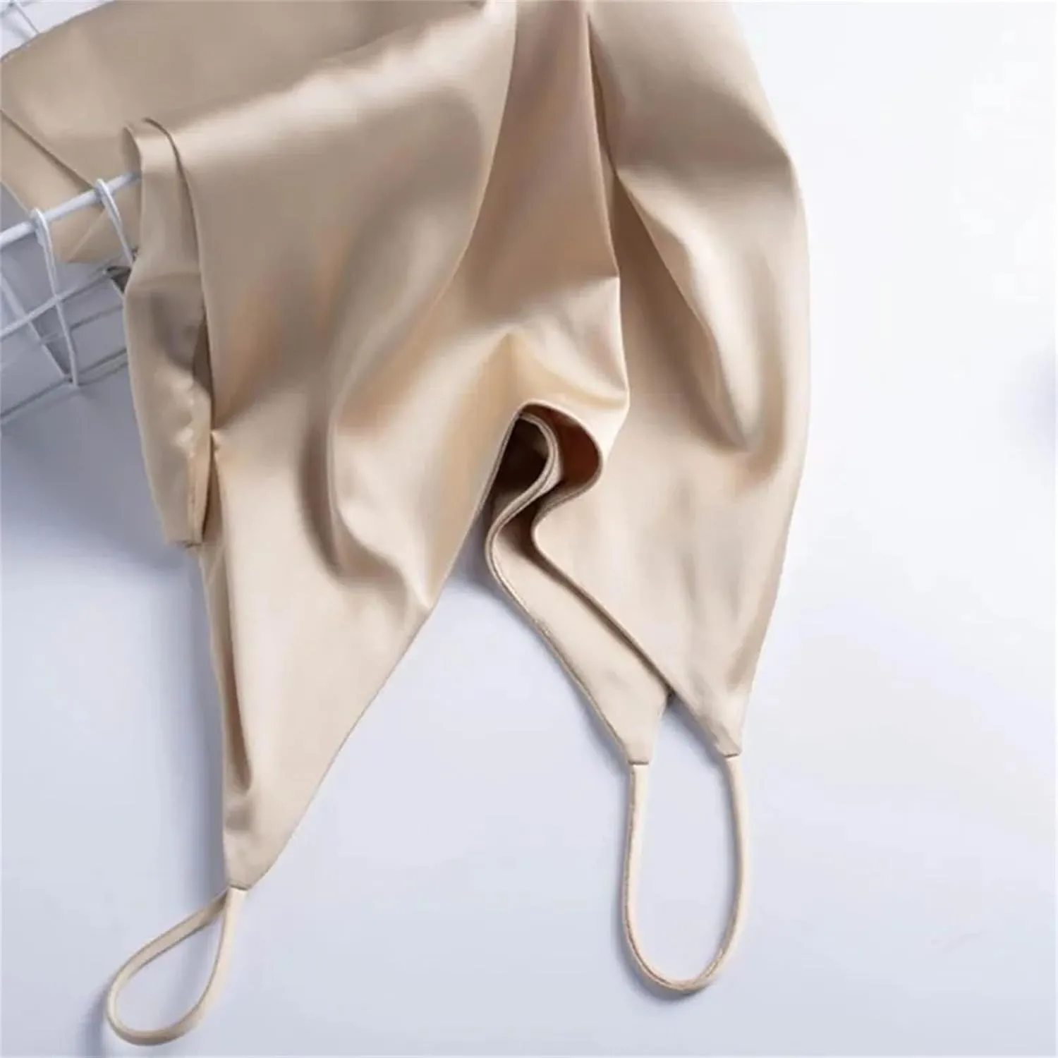 Women's Sexy Satin Tank V-Neck Bandeau Top Camisole Sleeveless Vests