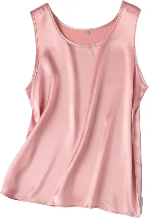 Women's Summer Silk Satin Camisole Tank Tops for Women Trendy Basic Sleeveless Camisole Vests