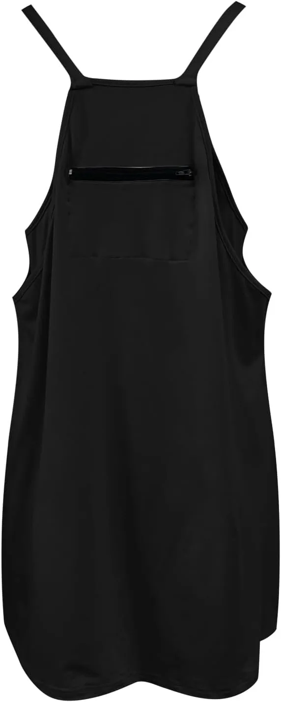 Womens Tennis Dress Workout Mini Dress with Shorts Sleeveless Spaghetti Straps Golf Athletic Dresses 2025