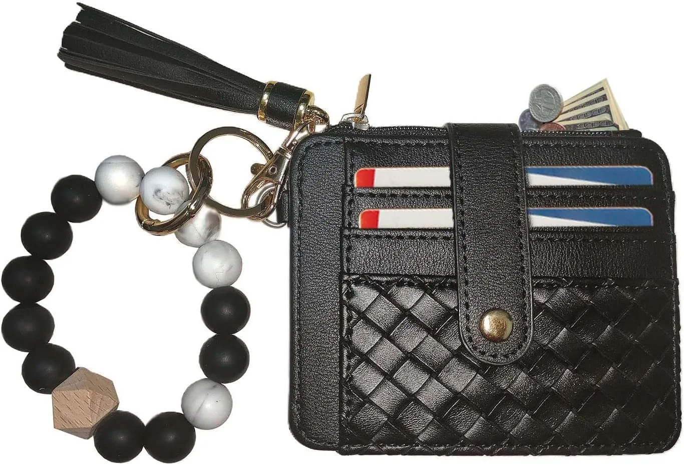Wristlet Wallet Bracelet Purse Keychain Slim Credit Card Holder Gifts for Women