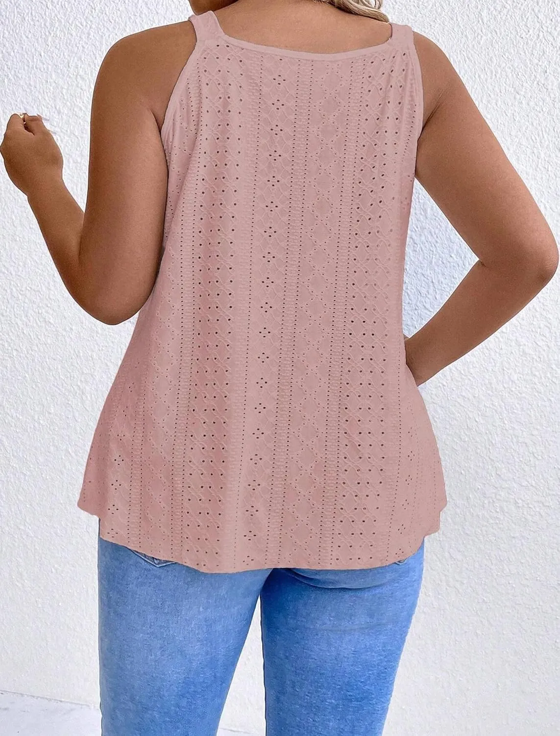 ZAFUL Plus Size Camisole Top for Women Summer Casual Ring Connected Sleeveless Tank Tops
