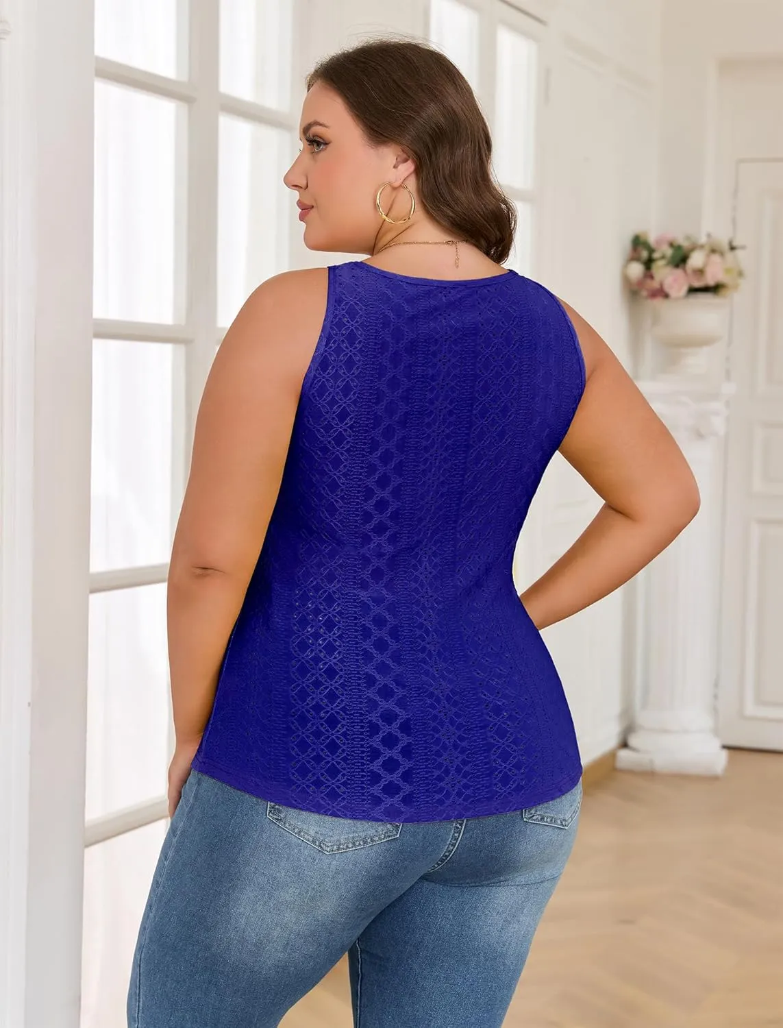 ZAFUL Plus Size Camisole Top for Women Summer Casual Ring Connected Sleeveless Tank Tops