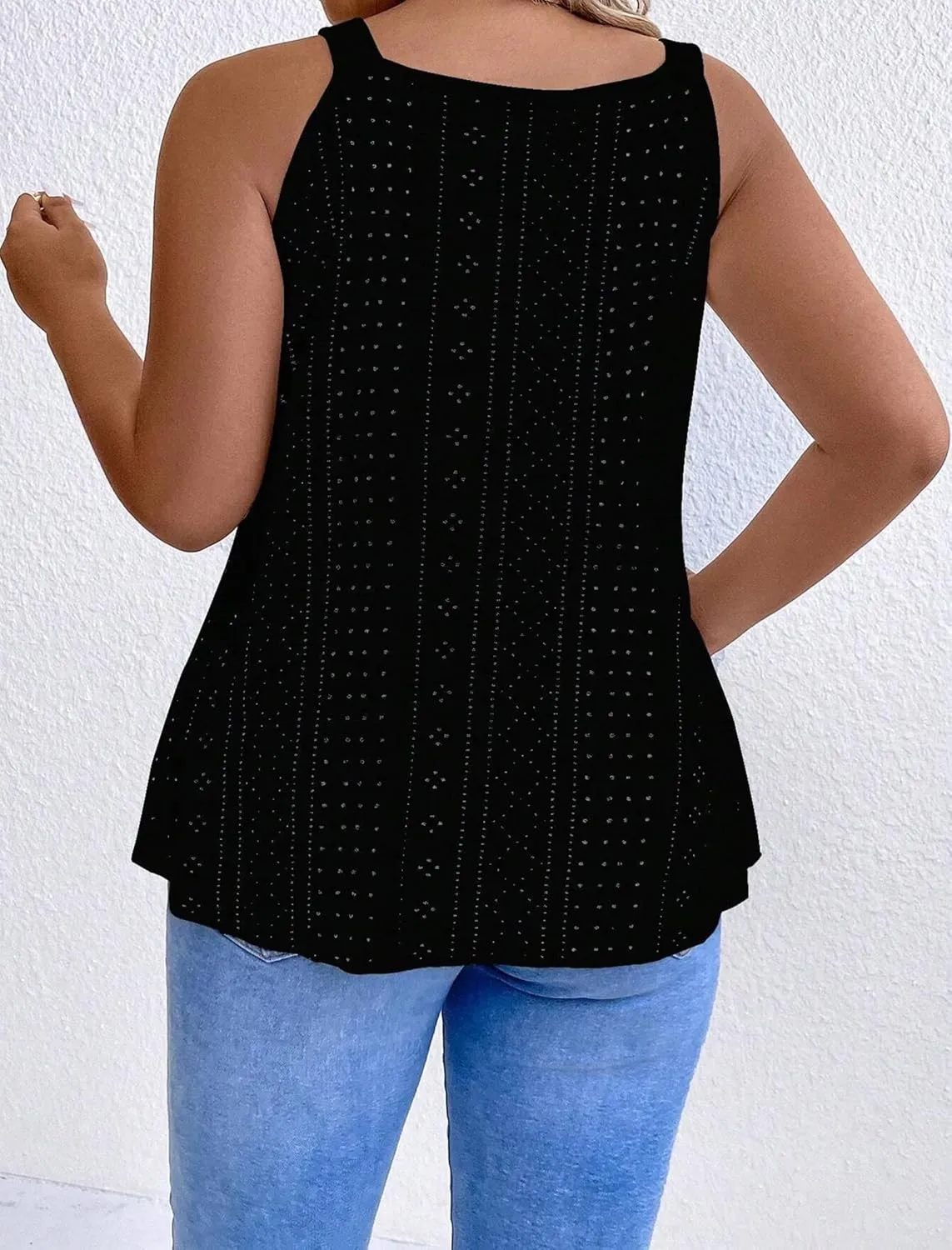 ZAFUL Plus Size Camisole Top for Women Summer Casual Ring Connected Sleeveless Tank Tops
